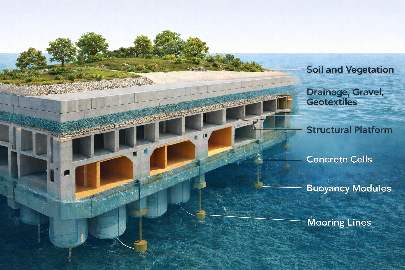 Floating platform structure